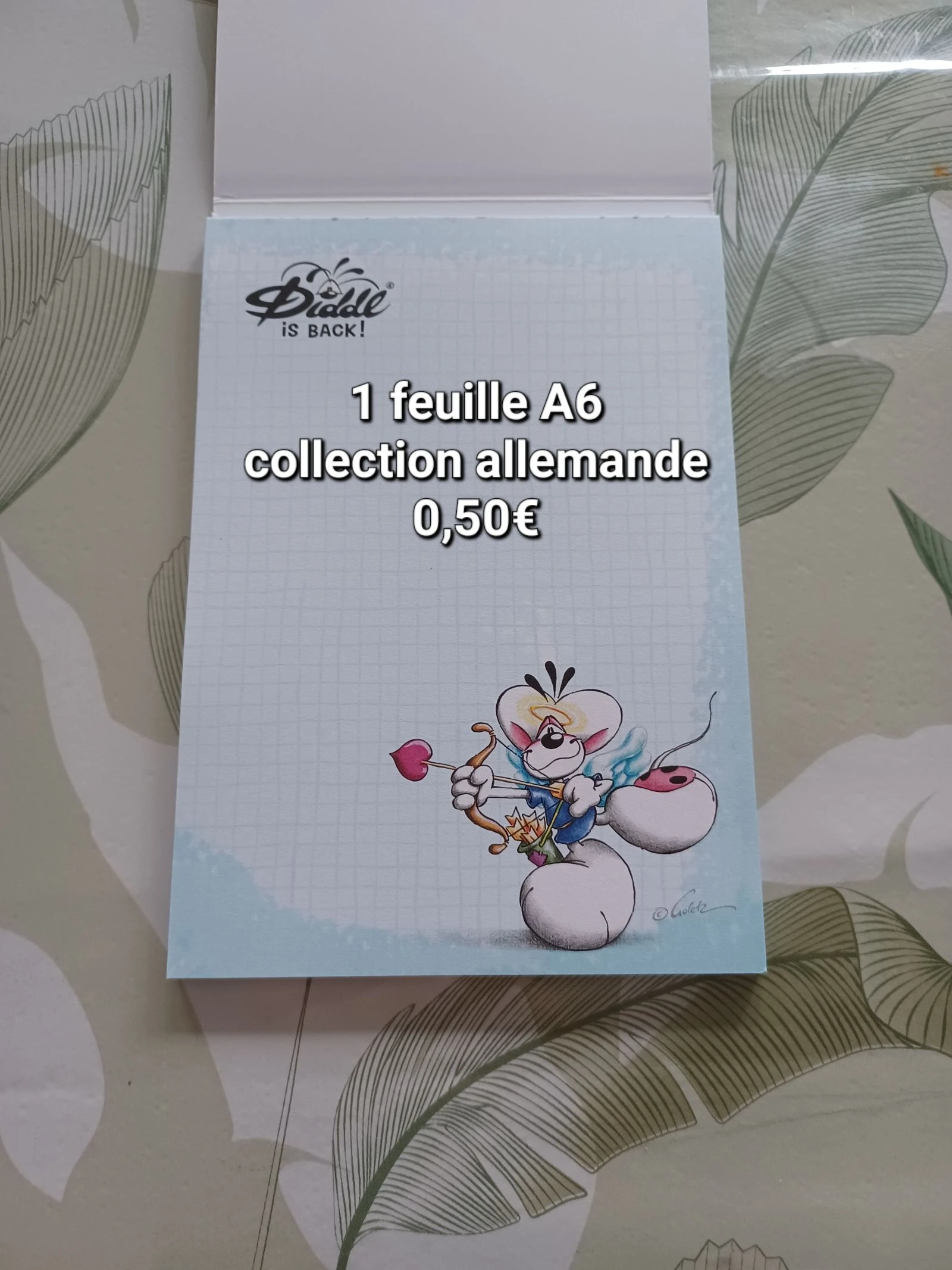 1 feuille diddl  de la collection allemande 